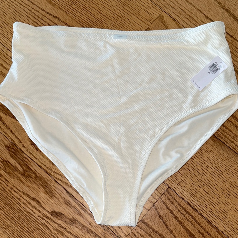 Cream High-Waisted Bikini Bottoms